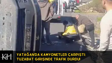 Yatağan'da Dehşet Anları: Lastiği Patlayan Kamyonet Karşı Şeride Daldı!