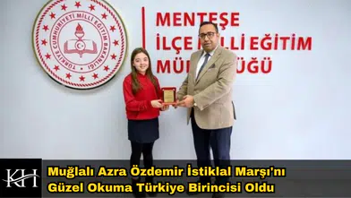 Muğlalı Azra Özdemir Türkiye Birincisi: İstiklâl Marşı Rüzgarı