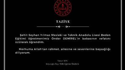 Şehit Seyhan Yılmaz MTAL öğretmeni Önder Demirel’in babası hayatını kaybetti