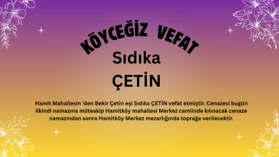 Hamit Mahallesi’nden Sıdıka Çetin Vefat Etti