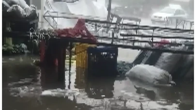 Ortaca Pazar Yerini Sel Bastı: Sabah 7’de Her Yer Sular Altında Kaldı