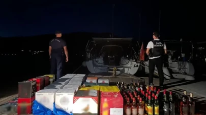 Fethiye Açıklarında Kaçak Alkol Operasyonu! Sahil Güvenlik 2 Tekneye Baskın Düzenledi