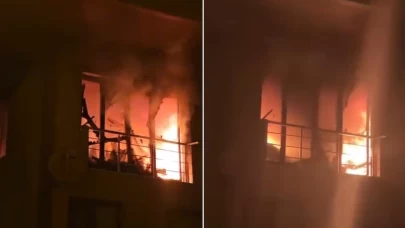 Çeşme'de İki katlı apart alevlere teslim oldu!