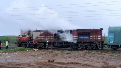 Edirne’de Yük Treninde Korkutan Yangın: Makinist Son Anda Kurtuldu