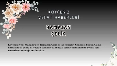 Köyceğiz Yeni Mahalle'den Ramazan Çelik Vefat Etmiştir!