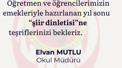 Köyceğiz’de Yıl Sonuna Şiirle Veda: Anadolu Lisesi’nden Şiir Dinletisi Daveti