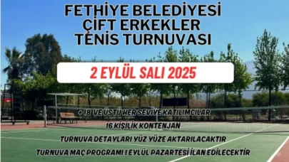 Fethiye Belediyesi’nden Spor Dolu Akşam: Çift Erkekler Tenis Turnuvası 2 Eylül’de Başlıyor