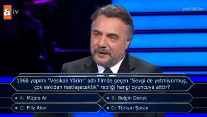 1968 yapımı 'Vesikalı Yarim' adlı filmde geçen 'Sevgi de yetmiyormuş, çok eskiden rastlaşacaktık' repliği hangi oyuncuya aittir?
