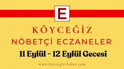11-12 Eylül 2025 Köyceğiz Bugün Nöbetçi Eczaneler