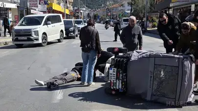 Fethiye Baha Şıkman Caddesi'nde Kaza: 2 Kişi Yaralandı!