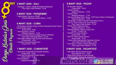Fethiye'de 8 Mart Coşkusu: Etkinlik Programında Neler Var?