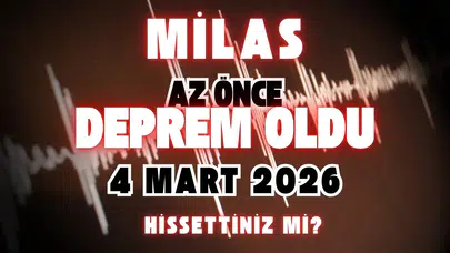 Milas'ta Az Önce Deprem mi Oldu? 5.4 Derinlikte Sallandı!