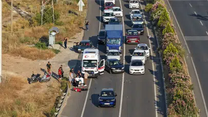 Menteşe Bayır’da Kaza: Motosiklet Devrildi, 1 Yaralı