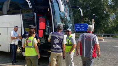 Köyceğiz ve Ortaca'da Tur Araçlarına Sıkı Denetim!