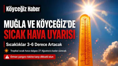 Köyceğiz'de Sıcak Hava ve Yangın Uyarısı!