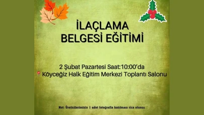 Köyceğizli üreticiler dikkat: İlaçlama belgesi eğitimi başlıyor!