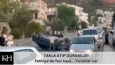 TAKLA ATIP DURABİLDİ! Fethiye'de feci kaza... Yaralılar var