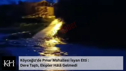 Köyceğiz'de Pınar Mahallesi İsyan Etti : Dere Taştı, Ekipler Hâlâ Gelmedi
