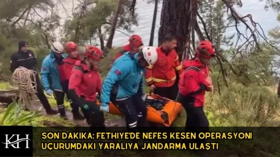 Fethiye'de Kayalıkta Mahsur Kaldı : 26 Yaşındaki Genci Jandarma Kurtardı!