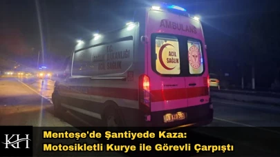 Menteşe'de Yol Çalışmasında Kaza: Kurye Bayrakçıya Çarptı!