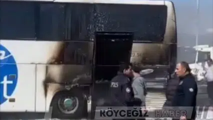 Seydikemer'de Otobüs Yangını Kontrol Altına Alındı