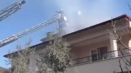 Ortaca’da Beton Mikseri Yüksek Gerilim Hattını Devirdi: Evde Yangın Çıktı