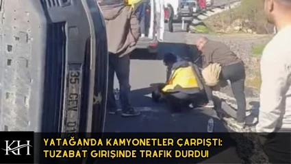 Yatağan'da Dehşet Anları: Lastiği Patlayan Kamyonet Karşı Şeride Daldı!