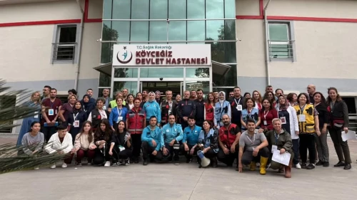 Köyceğiz Devlet Hastanesi’nde Sel ve Tahliye Tatbikatı Gerçekleştirildi