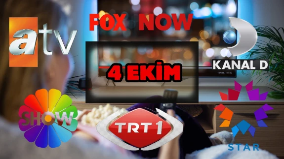 TRT 1, Show TV, NOW TV, ATV Yayın Akışı 4 Ekim 2025 Cumartesi :Bugün Hangi Programlar Var? Diziler, Filmler, Yarışmalar