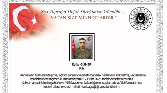 Tokat’ta Eğitimde Rahatsızlanan Piyade Er Eyüp Güner Şehit Oldu