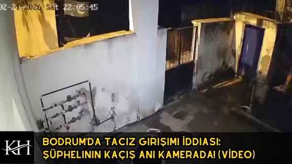 Bodrum'da Taciz Girişimi İddiası: Şüphelinin Kaçış Anı Kamerada!