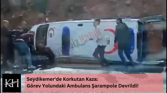 Seydikemer'de Korkutan Kaza: Görev Yolundaki Ambulans Şarampole Devrildi!