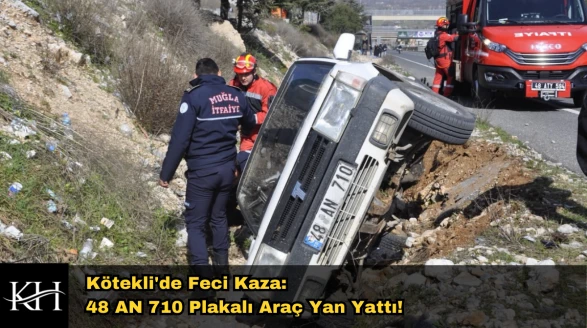 Kötekli'de Dehşet Anları: Şarampole Uçan Araçta Bir Kişi Sıkıştı!