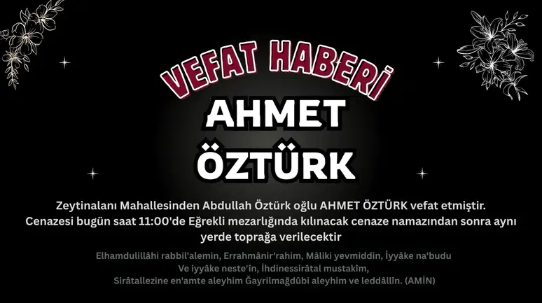 Köyceğiz'de Acı Kayıp: Ahmet Öztürk Hayatını Kaybetti