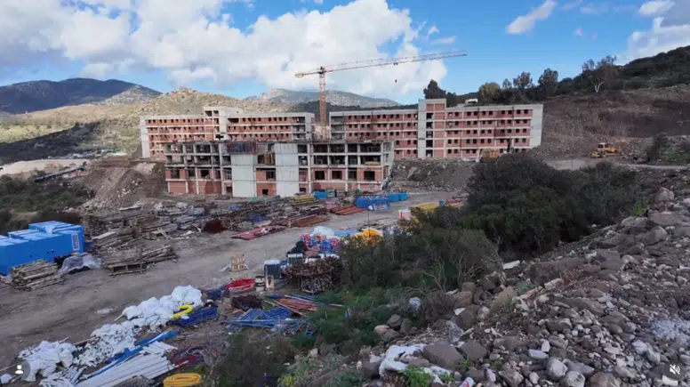 Bodrum Ortakent'te 400 Kişilik Öğrenci Yurdu İnşaatı Hızla Yükseliyor