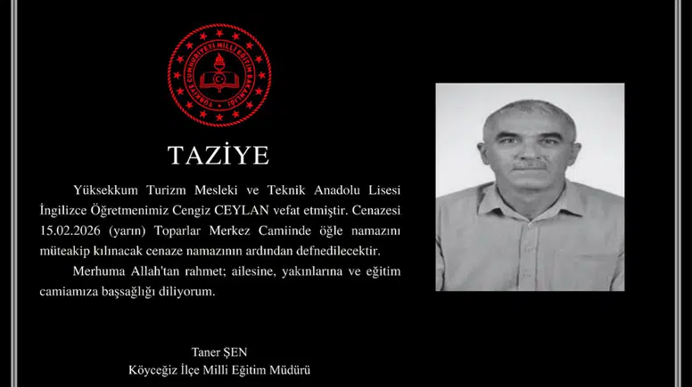 Köyceğiz Yüksekkum Turizm Lisesi Öğretmeni Cengiz Ceylan Vefat Etti