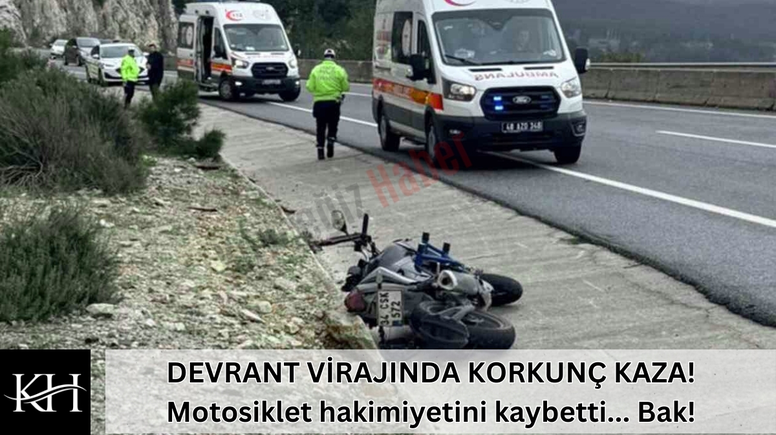 Menteşe Devrant'ta Trafik Kazası : Motosiklet Sürücüsü Yaralandı
