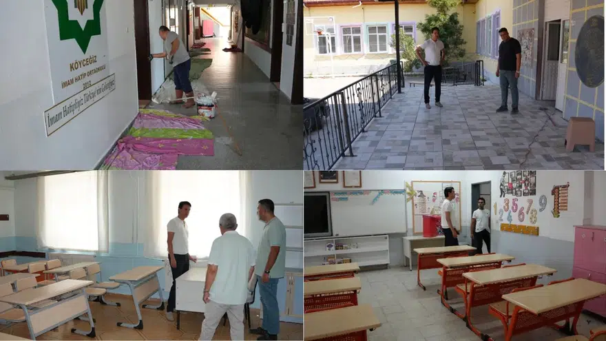 Köyceğiz'de Okullarda Yeni Eğitim Yılı Hazırlığı Devam Ediyor