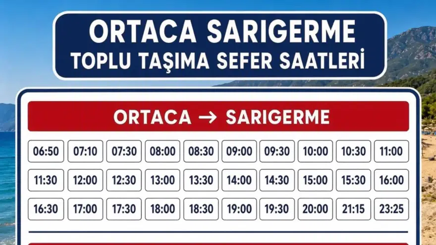 Ortaca - Sarıgerme Dolmuş Saatleri (Güncel)