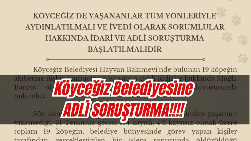 Muğla Barosu'ndan Köyceğiz'deki İddialara Suç Duyurusu!
