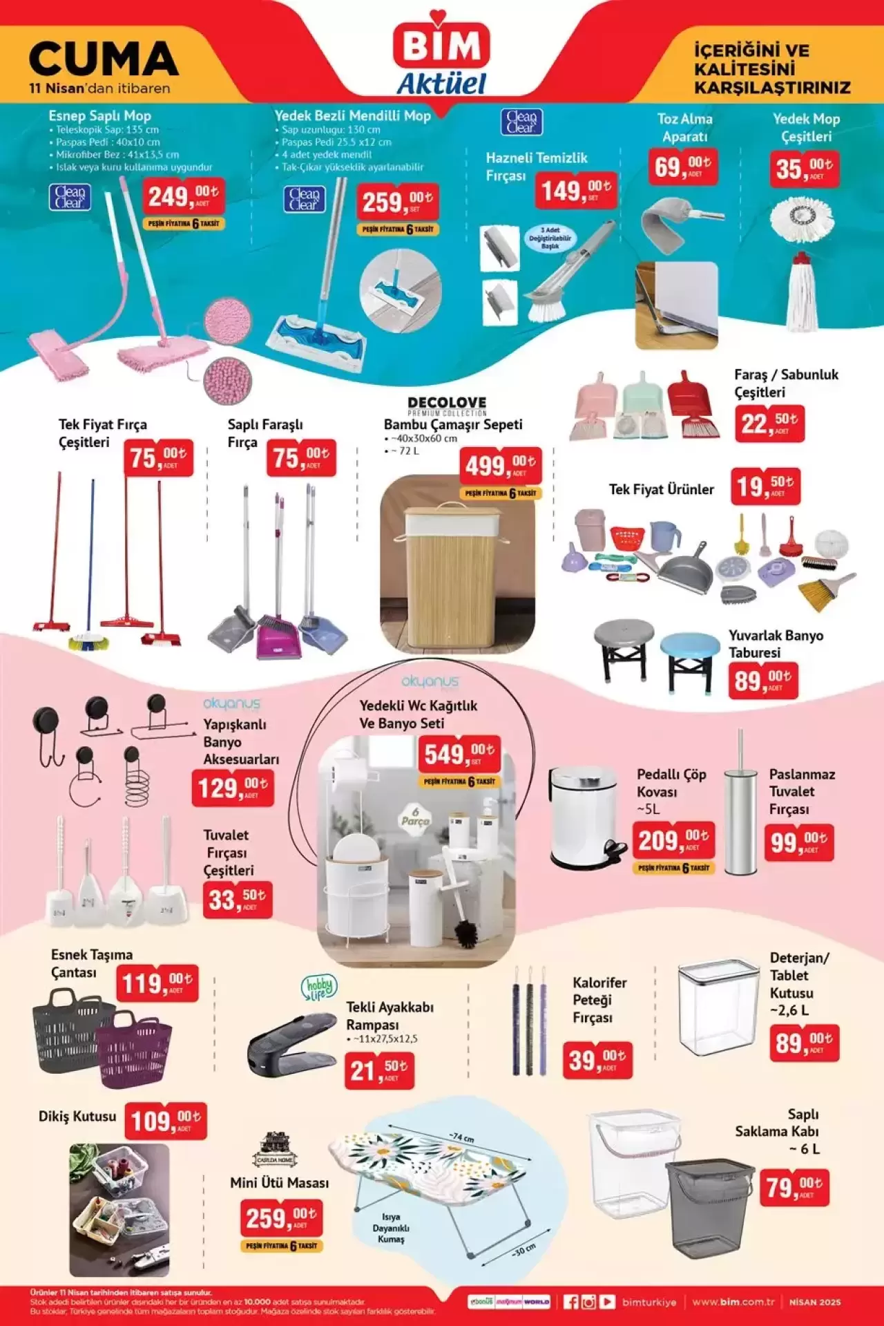 BİM’de haftalık indirim fırtınası! Birçok ürün indirimde || 8, 9, 11 Nisan Bim İndirimleri! 7