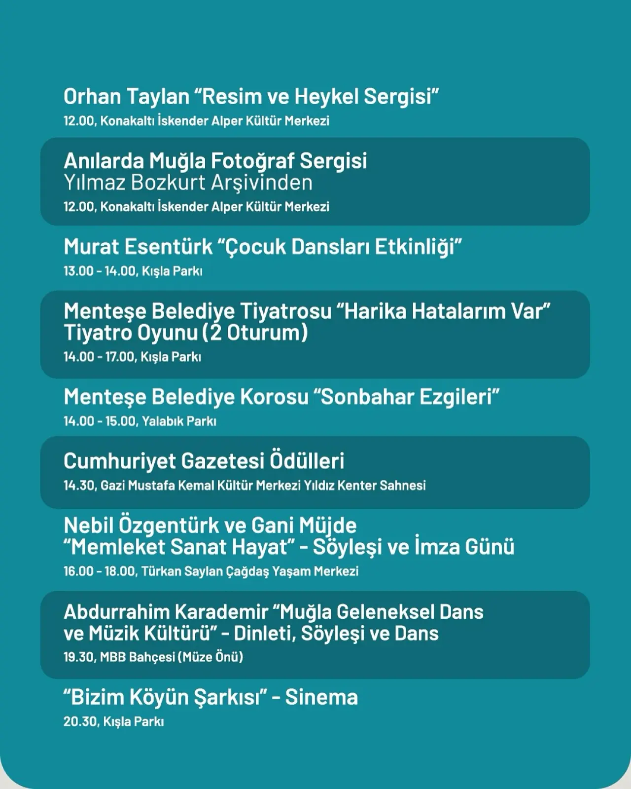 32. Muğla Kültür ve Sanat Şenliği 3-5 Ekim’de Başlıyor: Menteşe’de Sanat Dolu Günler 2025 3