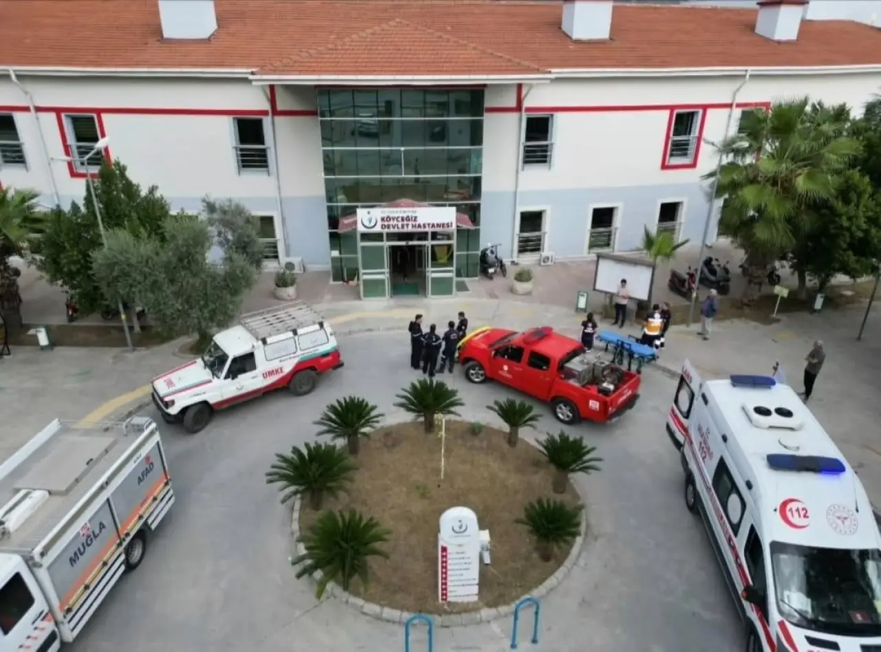 Köyceğiz Devlet Hastanesi’nde Sel ve Tahliye Tatbikatı Gerçekleştirildi 1