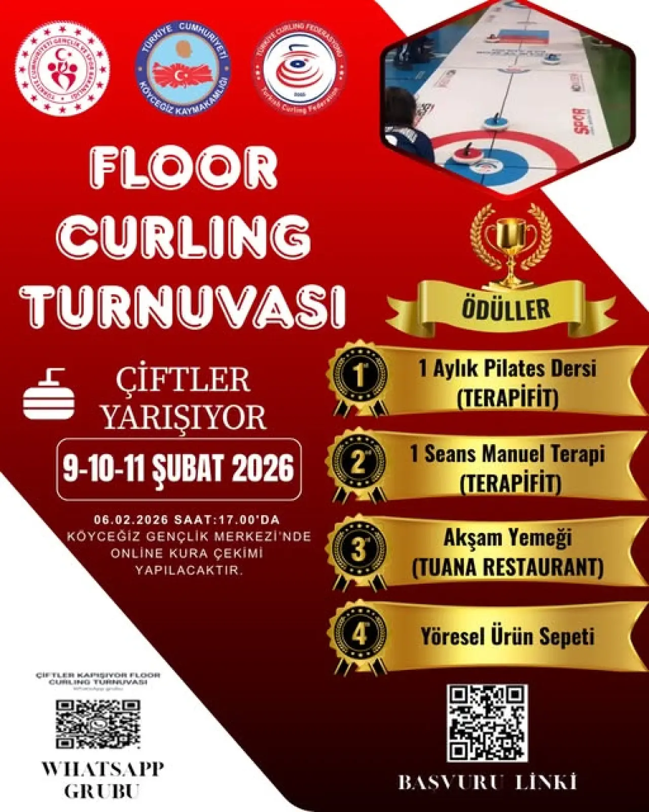 Köyceğiz’de 9–11 Şubat 2026’da karma takımların yarışacağı Floor Curling Turnuvası düzenleniyor.