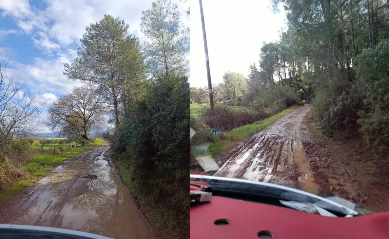 Köyceğiz Nasuhdede Mahallesi sakinleri, Merkez 5. Sokak’taki yolun çamur içinde olduğunu belirterek belediyeden çözüm istedi.