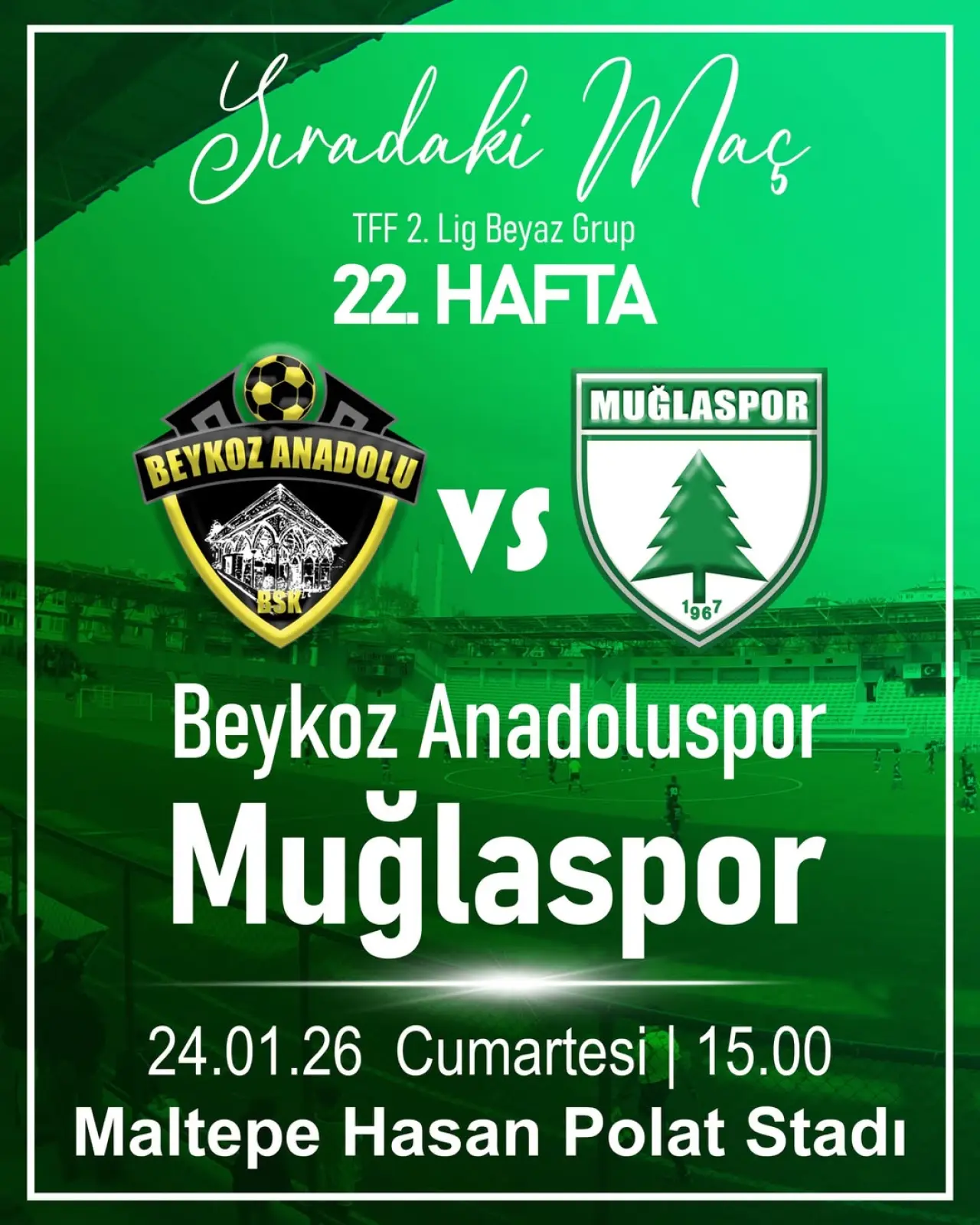 Muğlaspor - Beykoz Anadoluspor maçı canlı yayını nerede, saat kaçta?