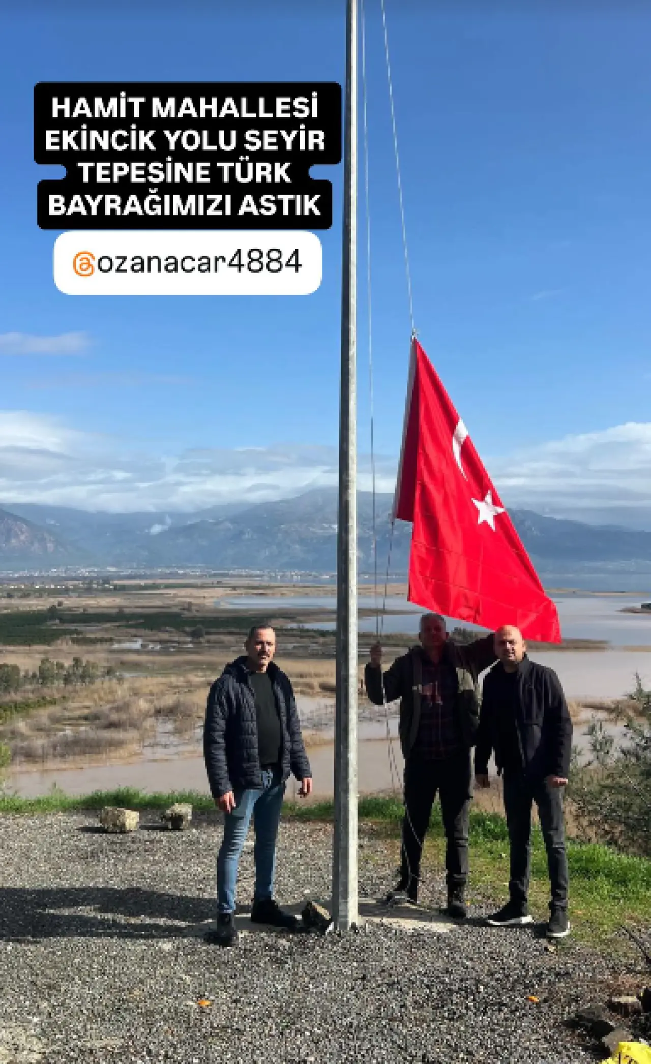 HERKES HAYRAN KALDI! Köyceğiz'de o tepeye bayrak çekildi