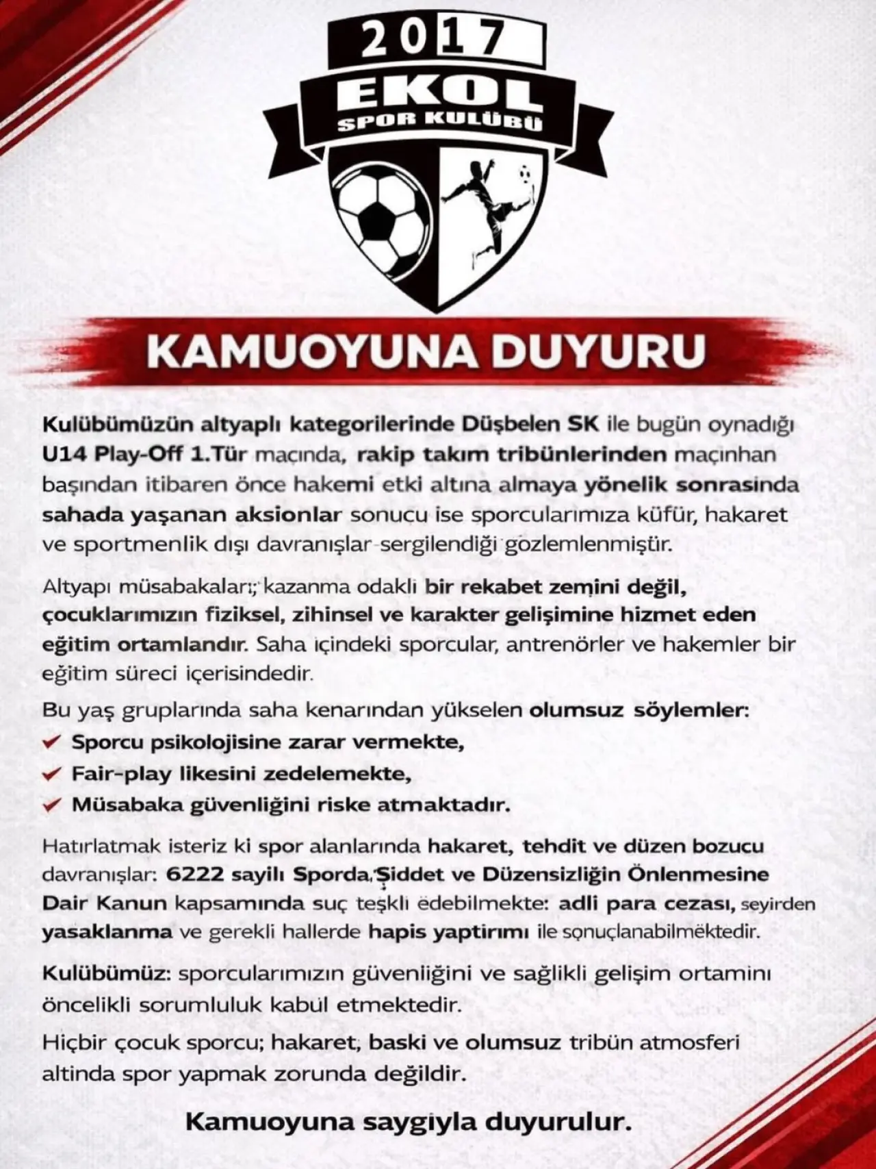 Köyceğiz'de Sahalar Karıştı: Ekol 2017 SK'dan Kamuoyuna Şok Duyuru