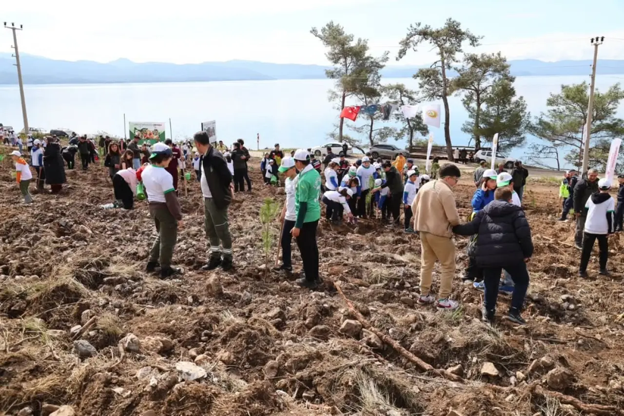 Orman Haftası kapsamında Gökova Turnalı mevkiinde fidan dikme etkinliği düzenlendi. Muğla genelinde 22 bin fidan toprakla buluşturuldu.
