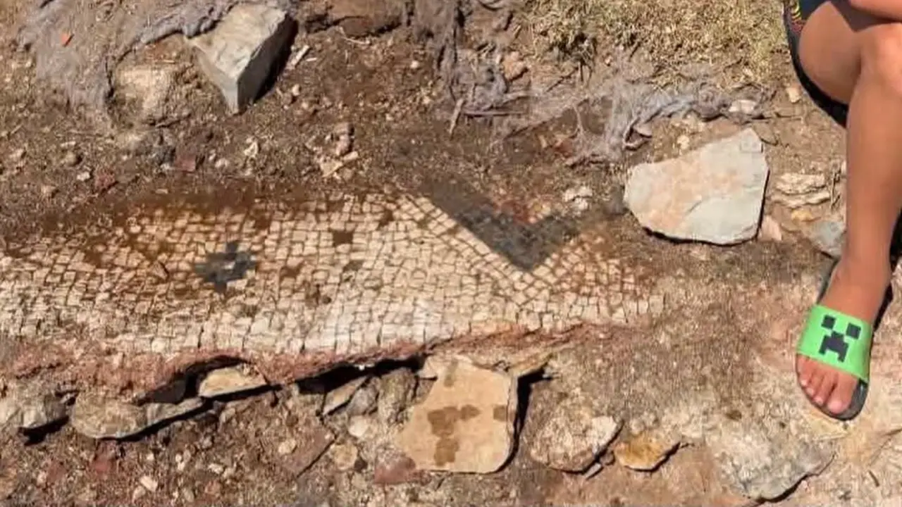 Milas İasos Antik Kenti'nde deniz kenarında korumasız duran tarihi mozaik parçaları duyarlı çocukların dikkati sayesinde korumaya alındı.